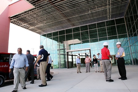 On July 13, officials from the Mississippi House and Senate, the Mississippi Department of Finance and Administration and the Bureau of Building, Grounds and Real Property Management toured East Mississippi Community College’s student union on the Golden Triangle campus and the Center for Manufacturing Technology Excellence 2.0, which is under construction. On July 13, officials from the Mississippi House and Senate, the Mississippi Department of Finance and Administration and the Bureau of Building, Grounds and Real Property Management toured East Mississippi Community College’s student union on the Golden Triangle campus and the Center for Manufacturing Technology Excellence 2.0, which is under construction.
